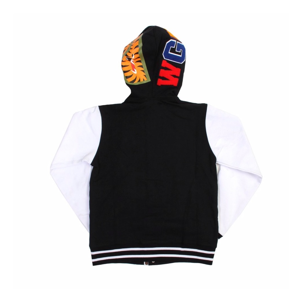 A Bathing Ape Shark Sweat Varsity Hoodie Jacket - Picture 2 of 7